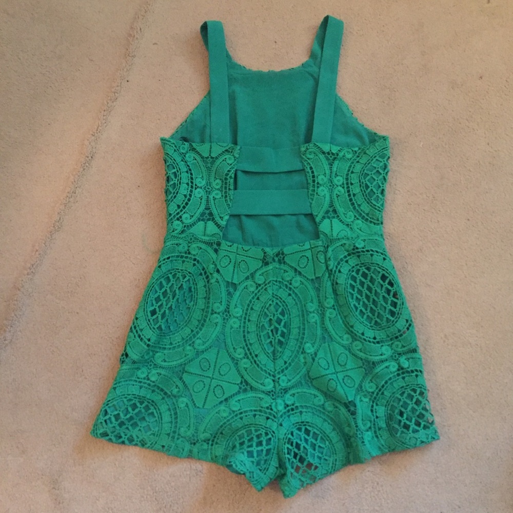 Adelyn Rae Embroidered Lace Romper - Picture 4 of 7